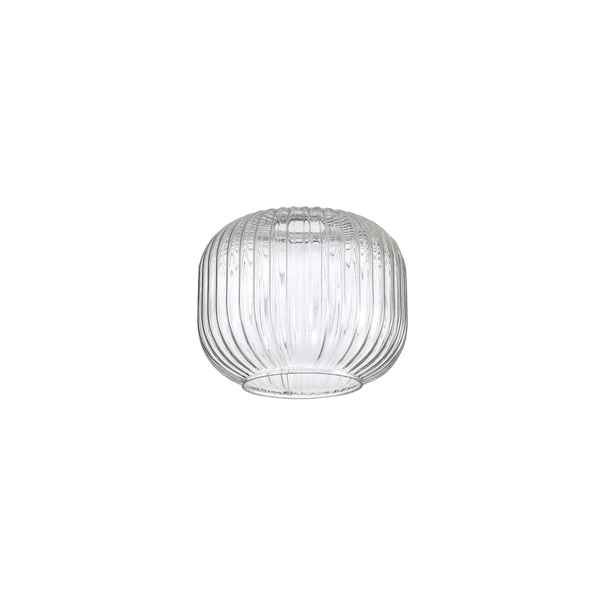 Photograph: Idolite Camille 16x13cm Pumpkin Shaped Ribbed Glass, Clear