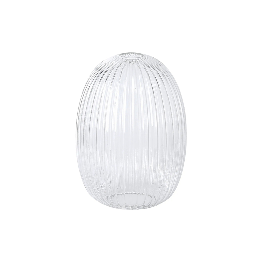 Photograph: Idolite Camille 20cm Almond Ribbed Glass, Clear