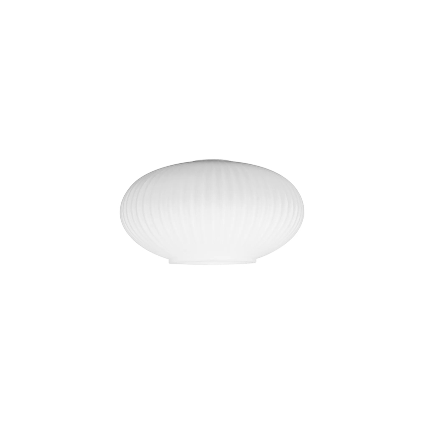 Photograph: Idolite Camille 20cm Oval Sphere Ribbed Glass, Opal