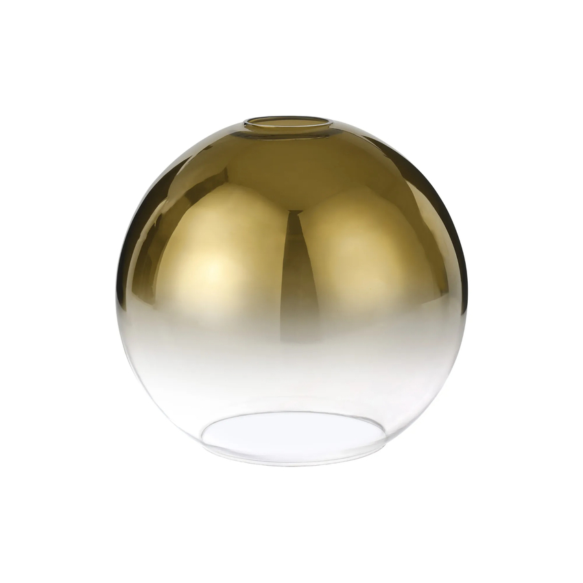 Photograph: Idolite Camille 25cm Globe Glass, Gold Fade/Clear