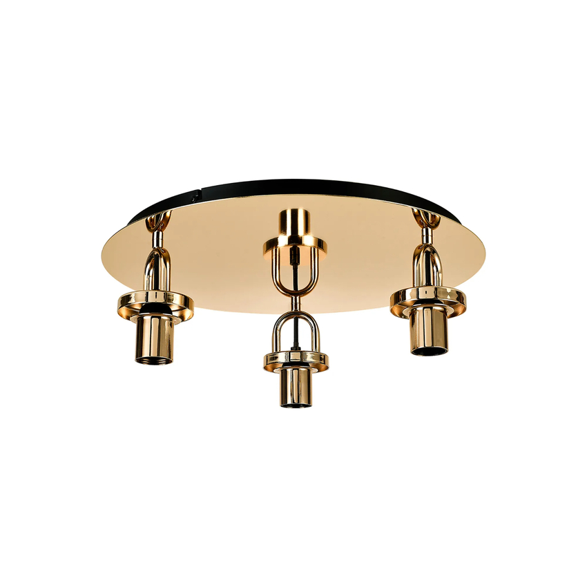 Photograph: Idolite Camille 45cm Light Flush Ceiling Light, 3 x E27, French Gold