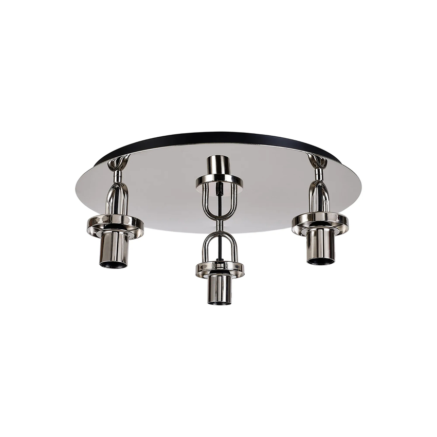 Photograph: Idolite Camille 45cm Light Flush Ceiling Light, 3 x E27, Polished Nickel