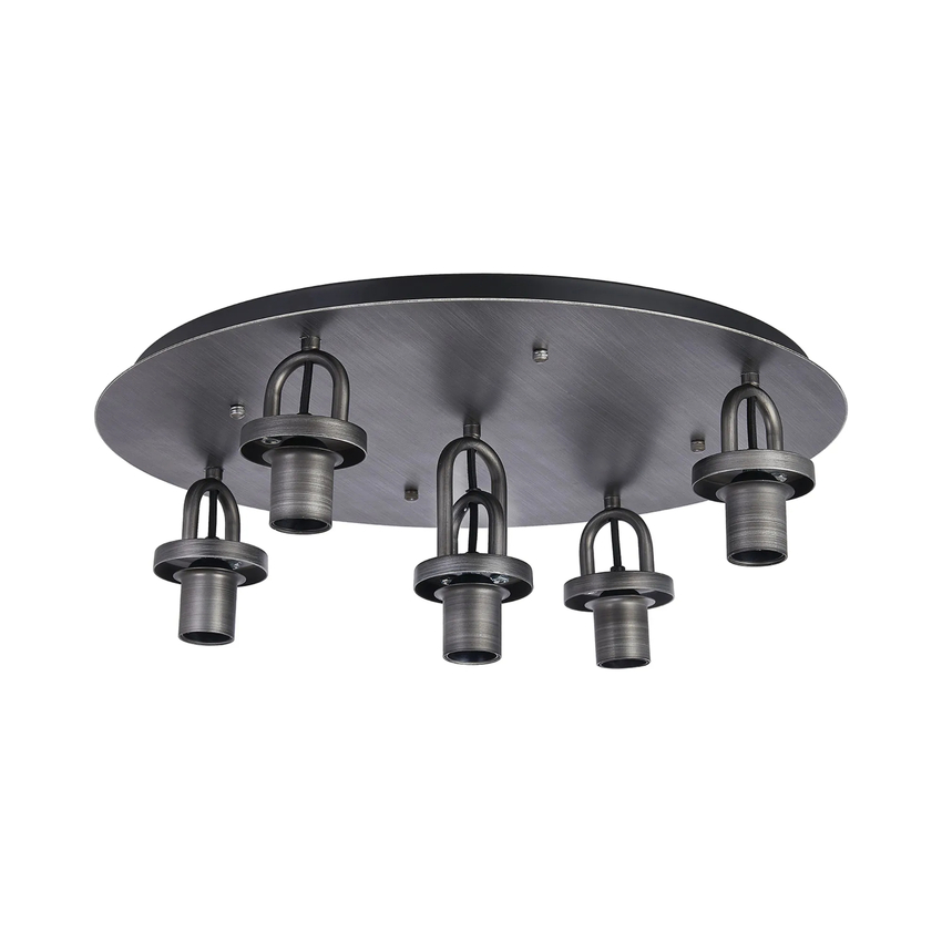 Photograph: Idolite Camille 55cm Ceiling Light, 5 x E27, Aged Pewter
