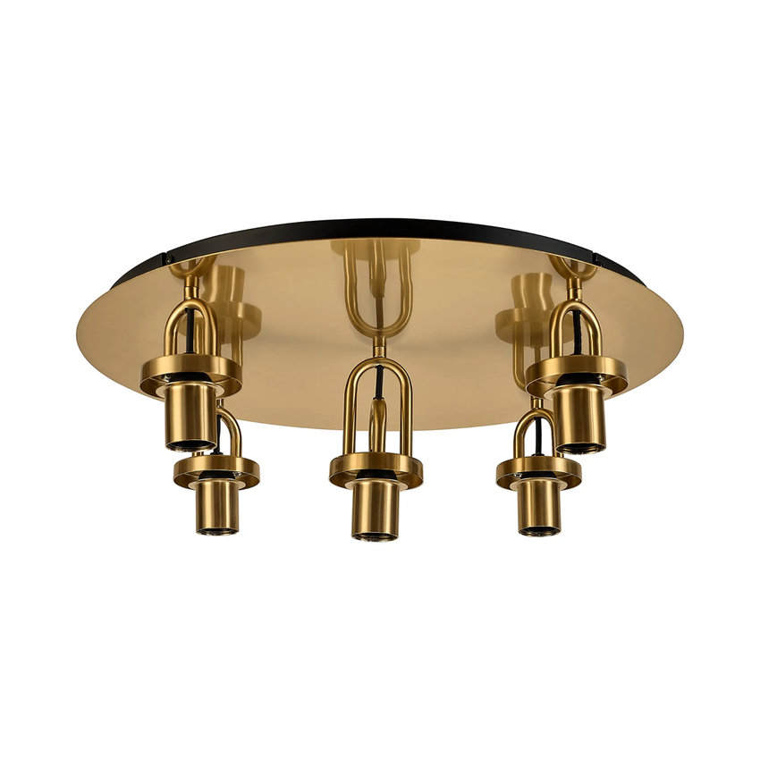 Photograph: Idolite Camille 55cm Light Flush Ceiling Light, 5 x E27, Brass Gold