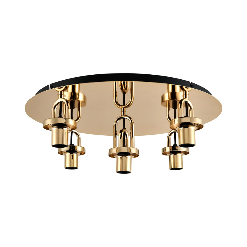 Photograph: Idolite Camille 55cm Light Flush Ceiling Light, 5 x E27, French Gold