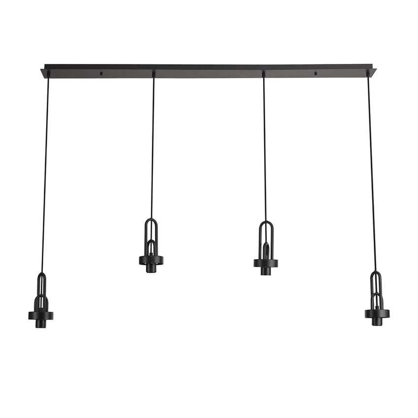 Photograph: Idolite Camille Linear Suspension Kit, 4 x E27, Matt Black
