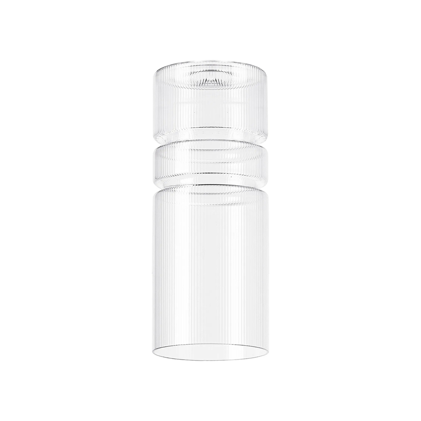 Photograph: Idolite Devine 12x28cm Clear Ribbed Sculptured Cylinder Glass (AF), Shade