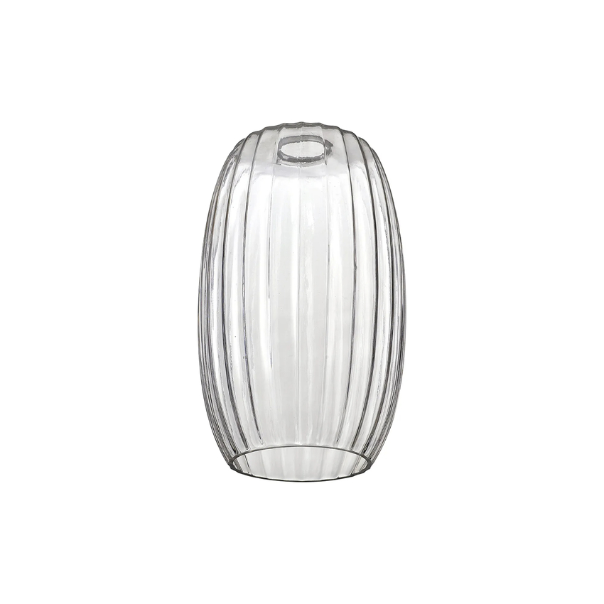 Photograph: Idolite Devine 18x29cm Clear Ribbed Tubular Glass Shade