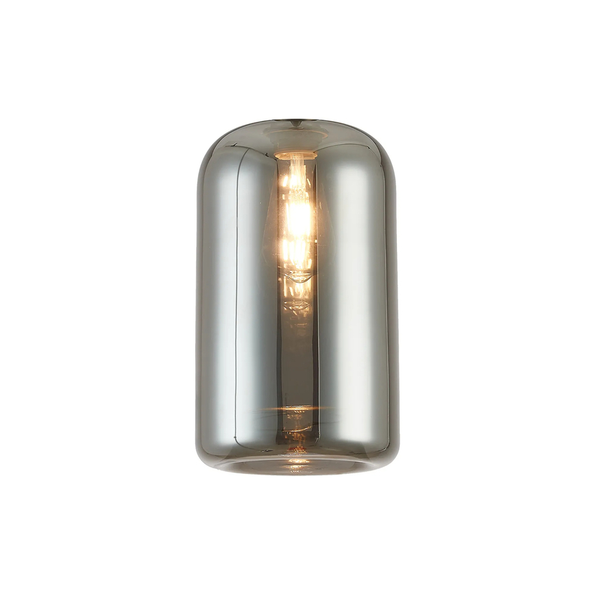 Photograph: Idolite Devine 18x30cm Smoke Plated Cylinder Glass Shade