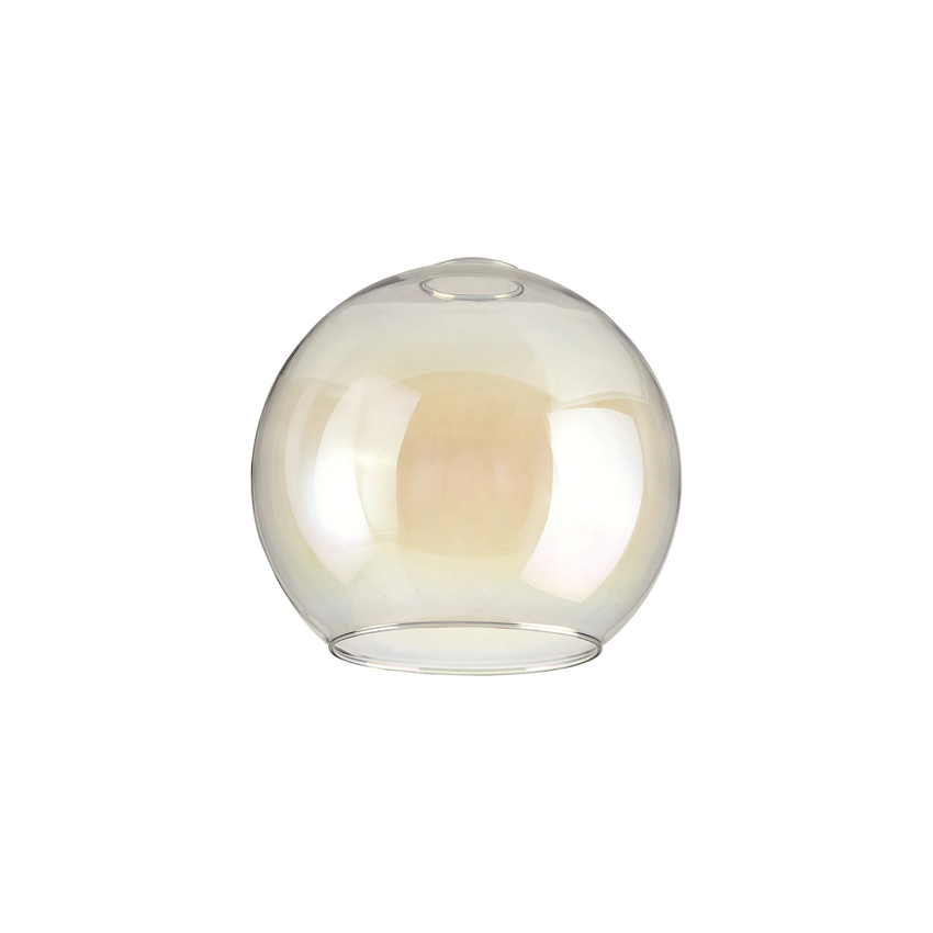 Photograph: Idolite Devine 20x18cm Open Mouth Round Iridescent Globe Glass Shade