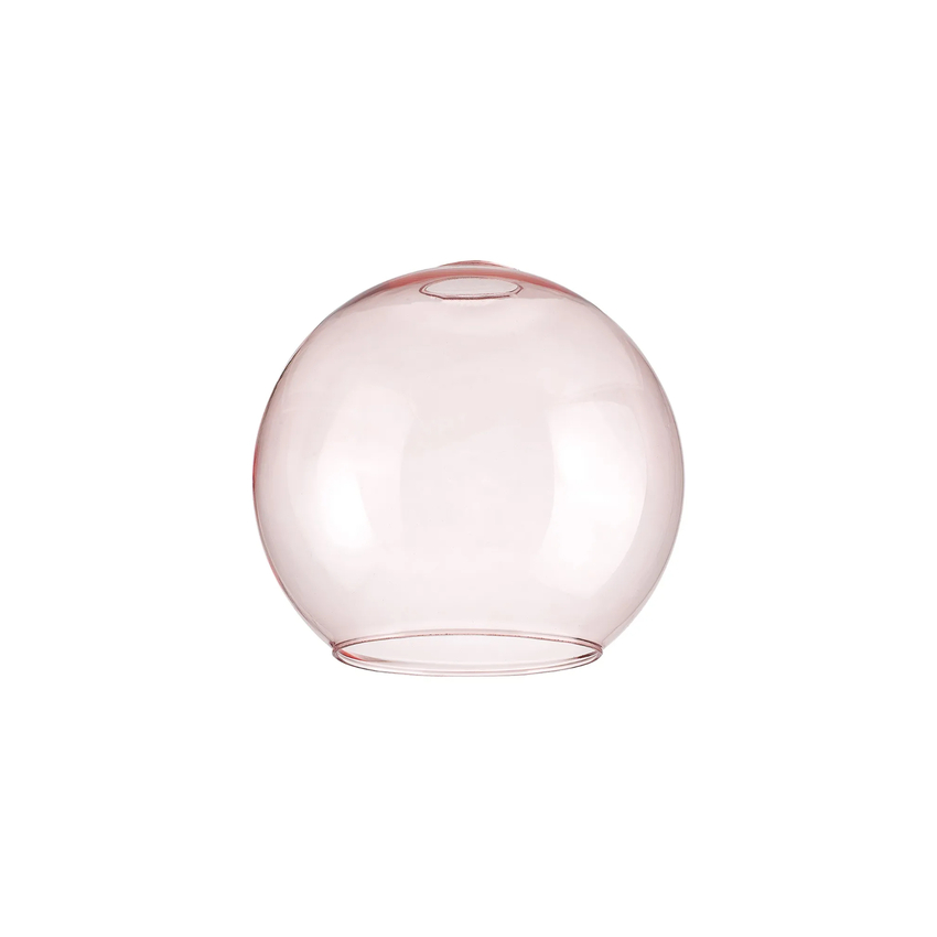 Photograph: Idolite Devine 20x18cm Open Mouth Round Pink Globe Glass Shade