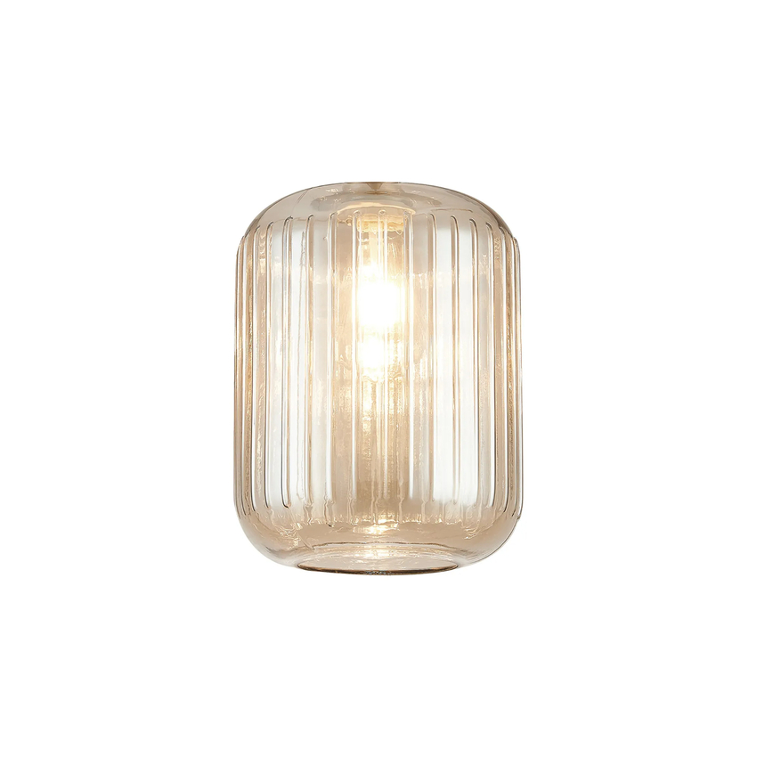 Photograph: Idolite Devine 20x25.5cm Champagne Ribbed Cylinder Glass Shade
