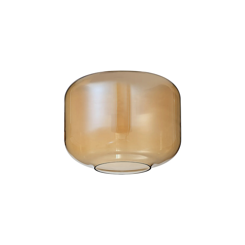 Photograph: Idolite Devine 25x19.5cm Amber Plated Pumpkin Glass Shade