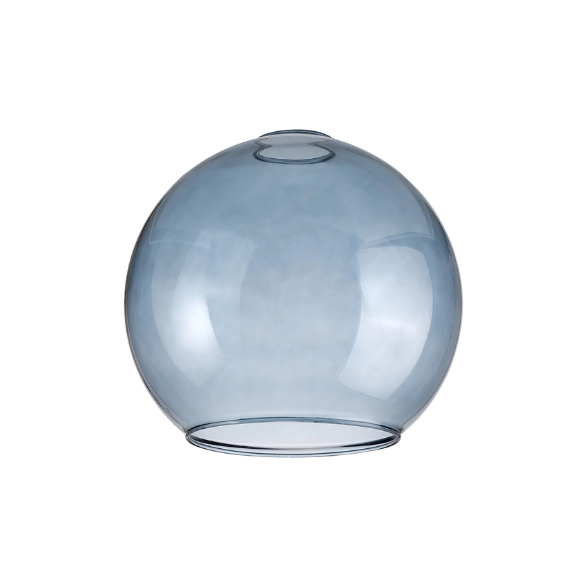 Photograph: Idolite Devine 25x22.5cm Open Mouth Round Blue Globe Glass Shade