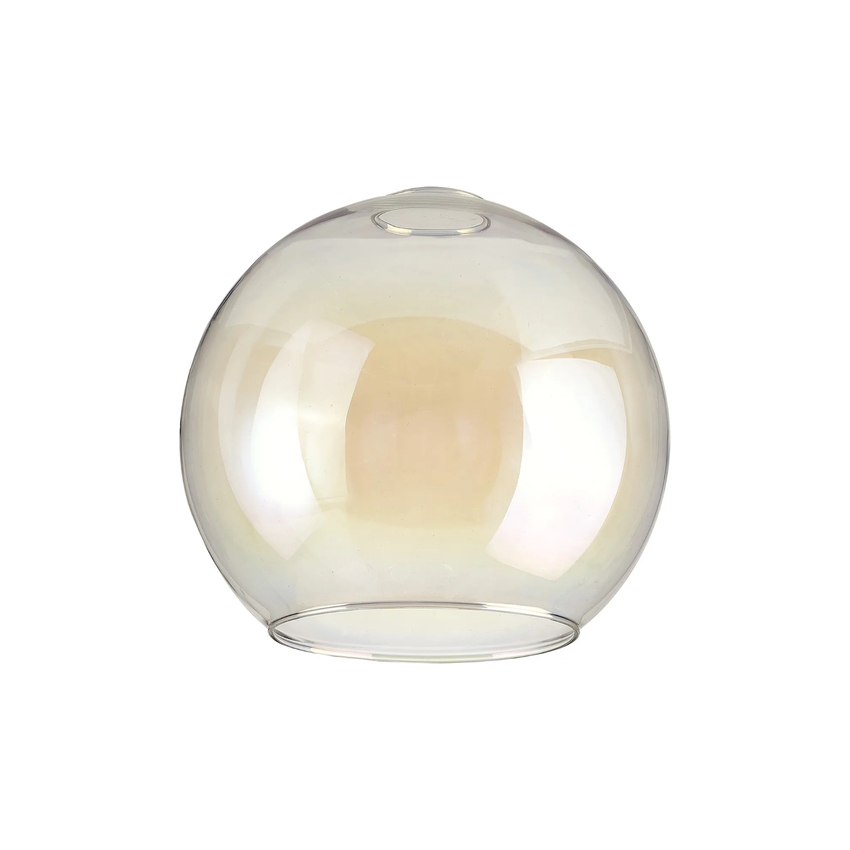 Photograph: Idolite Devine 25x22.5cm Open Mouth Round Iridescent Globe Glass Shade