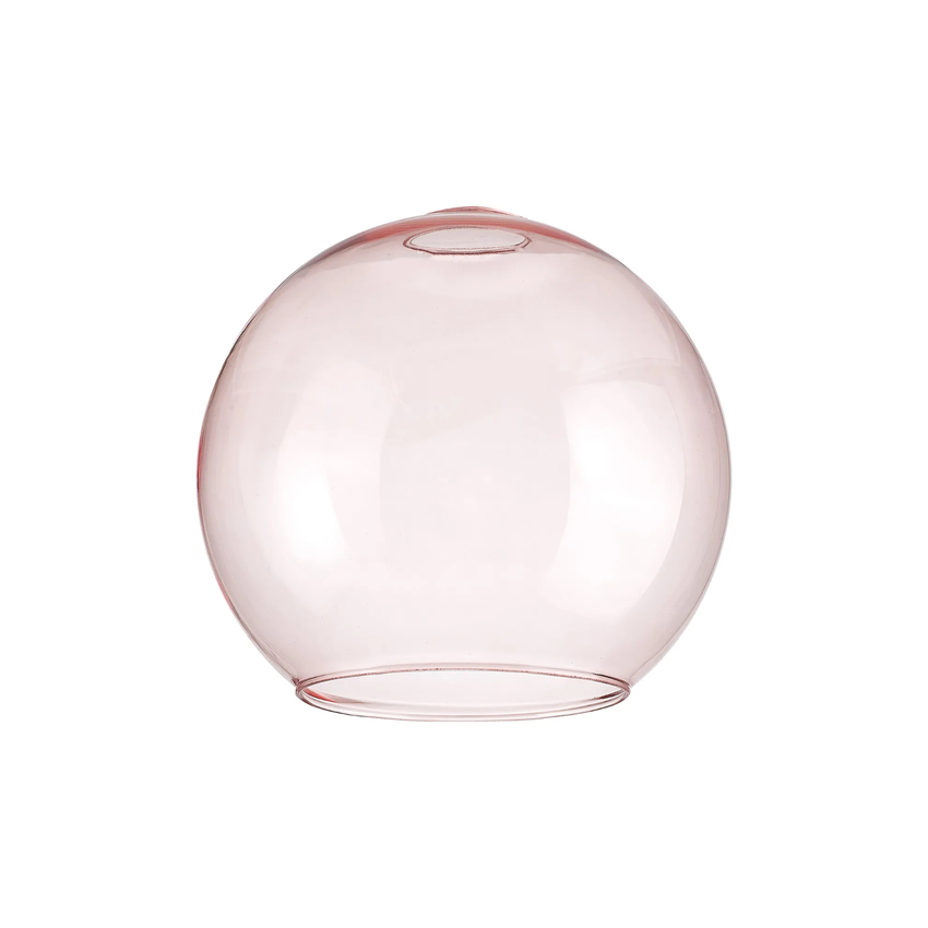 Photograph: Idolite Devine 25x22.5cm Open Mouth Round Pink Globe Glass Shade