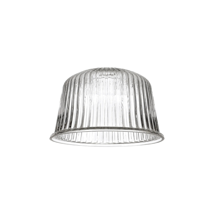 Photograph: Idolite Devine 28x17.5cm Clear Ribbed Dome Glass Shade