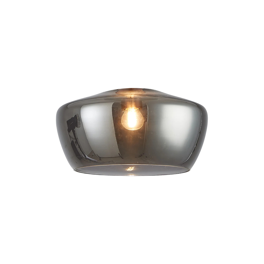 Photograph: Idolite Devine 30x16.5cm Smoke Plated Trapezium Glass Shade