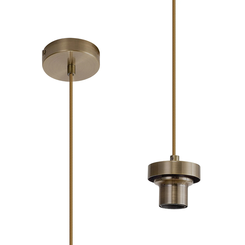 Photograph: Idolite Devine Antique Brass 1 Light E27 2m Pendant (FRAME ONLY)