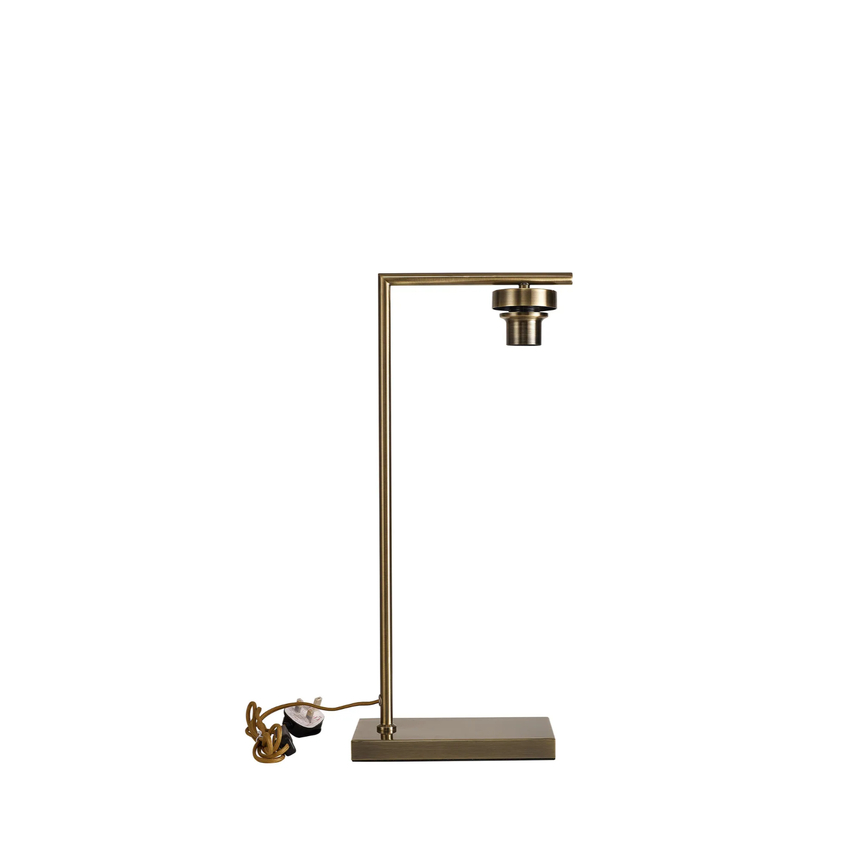 Photograph: Idolite Devine Antique Brass 1 Light E27 59cm Downward Table Lamp Without Shade,