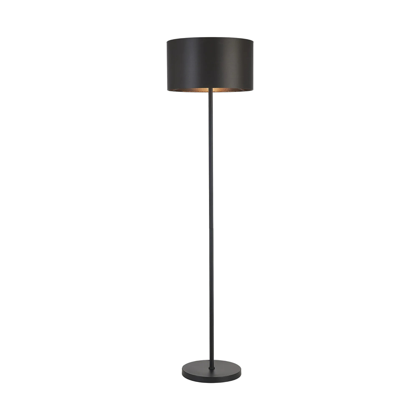 Photograph: Idolite Devine Floor Lamp, 1 Light E27, Satin Black/Slate 40x22cm Satin Shade