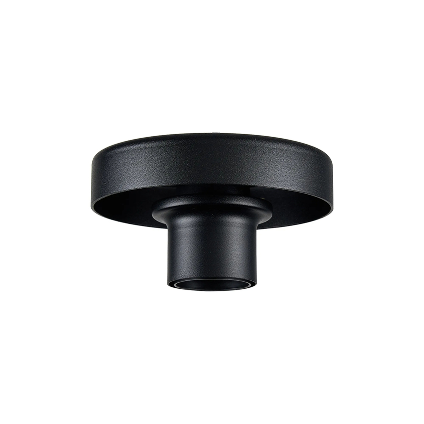 Photograph: Idolite Devine Satin Black 1 Light E27 Shallow Ceiling Light (FRAME ONLY)