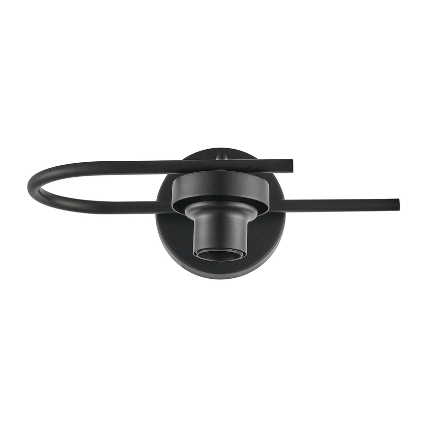 Photograph: Idolite Devine Satin Black 1 Light E27 Switched Wall Light Round (FRAME ONLY)