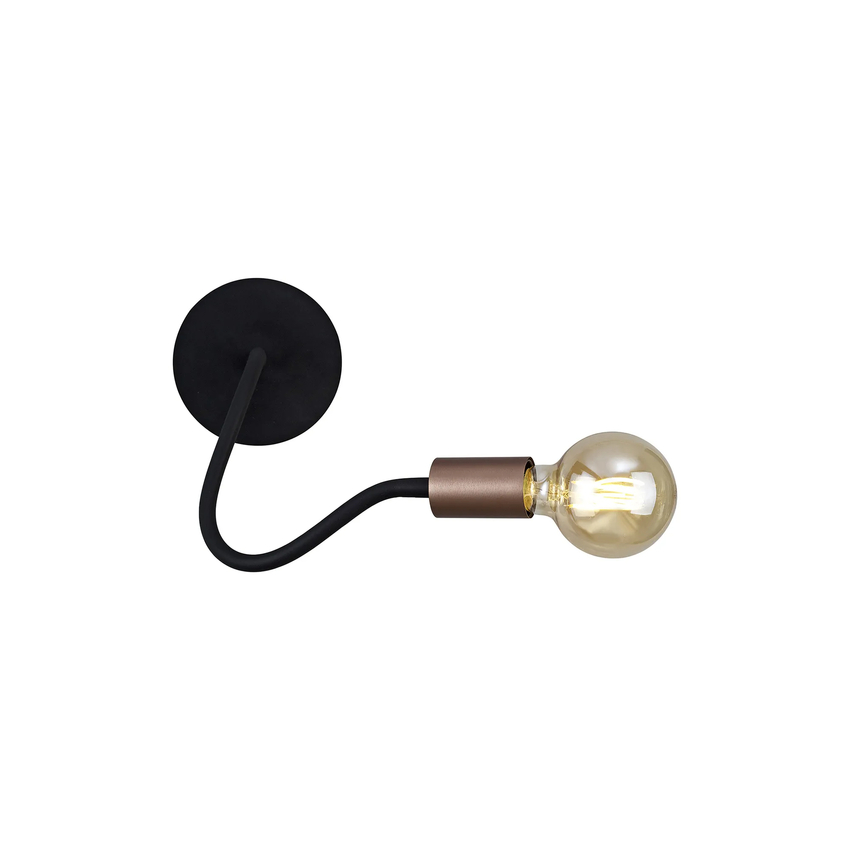 Photograph: Idolite Dolomite Satin Black Finish 1 Light Flexible Wall Light