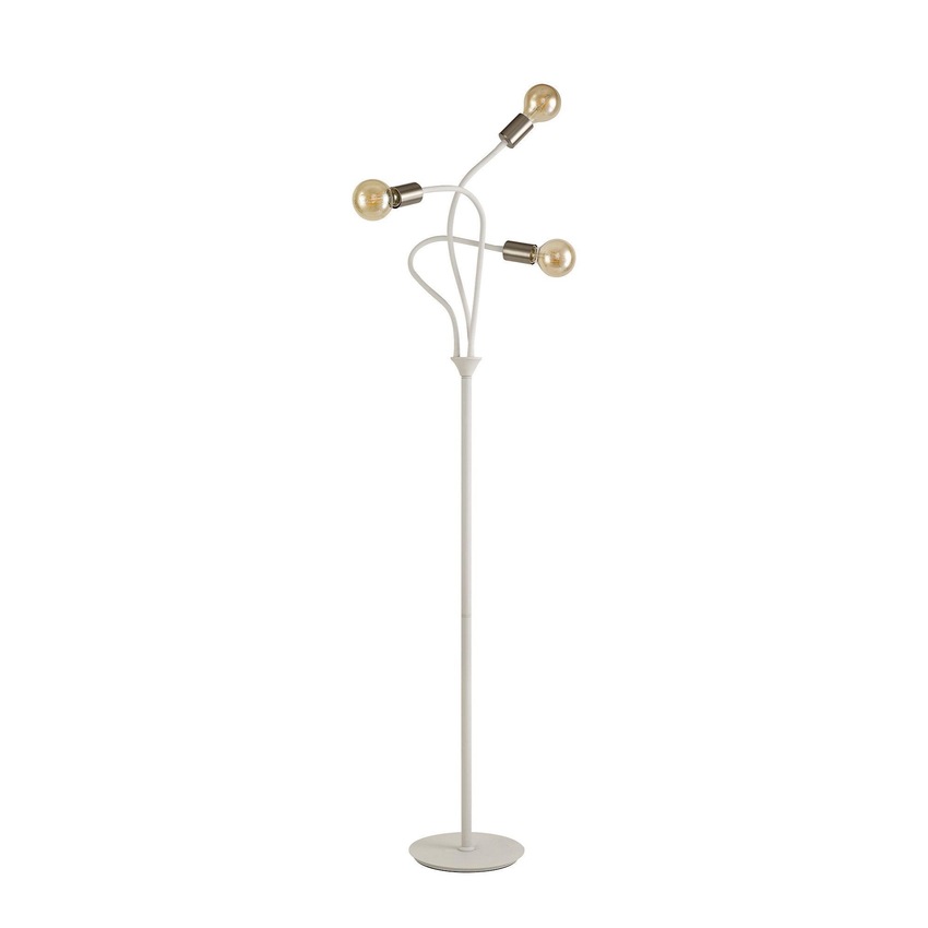 Photograph: Idolite Dolomite Satin White Finish 3 Light Flexible Floor Lamp