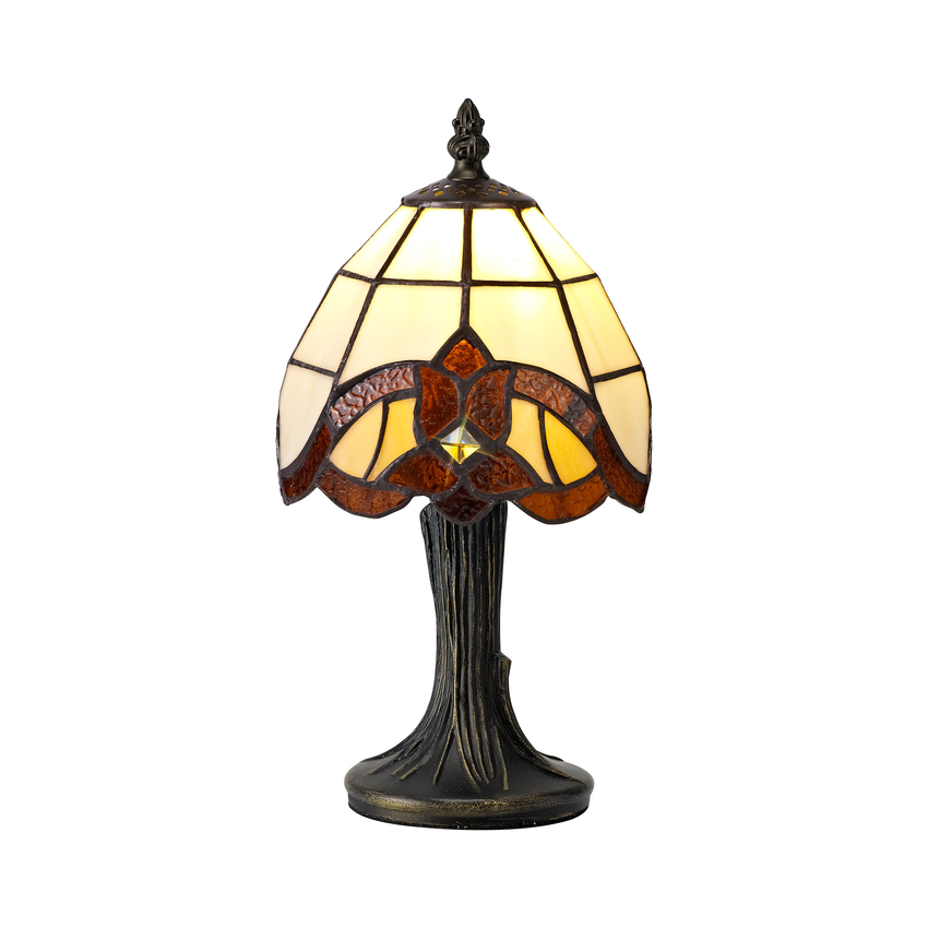 Photograph: Idolite Edgware Cream/Amber/Clear/Black/Gold Table Lamp