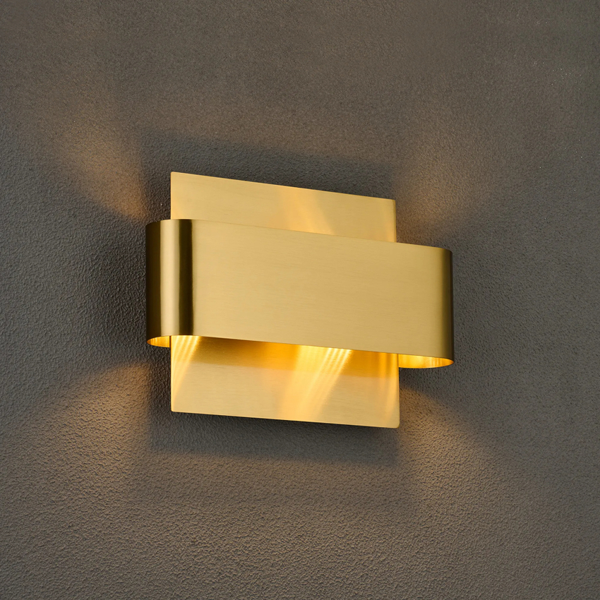 Photograph: Idolite Garda Wall Lamp: 2 Light G9: Brass Gold