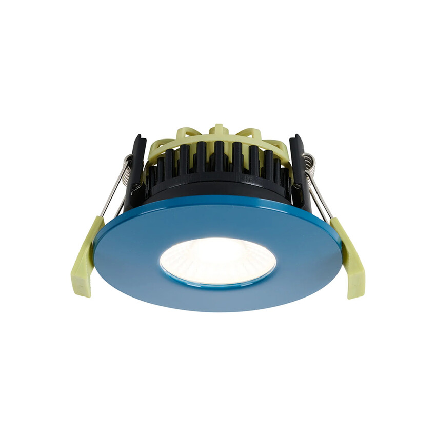 Photograph: Idolite Imre 4/6/8W: Triac Dimmable 4CCT LED Fire Rated Downlight: Sky Fascia: Cut Out: 70mm: 400/600/800lm: 60 Deg: IP65 DRIVER INC. 5yrs Wrnty