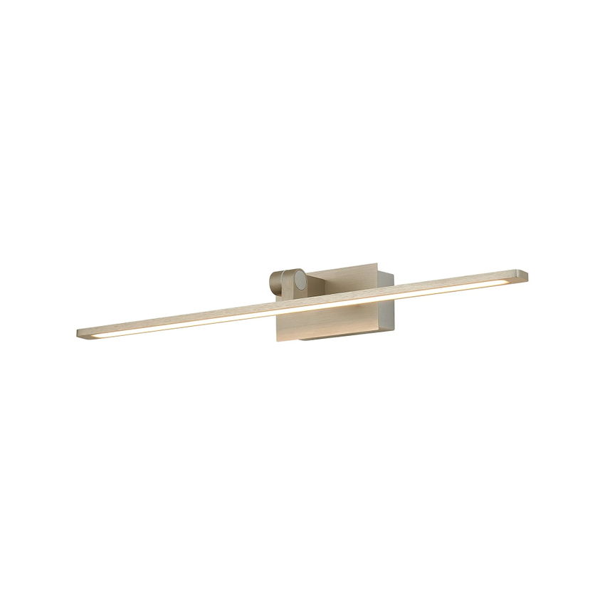Photograph: Idolite Killian 55cm Matt Satin Nickel Over Mirror Bathroom Wall Light - 10W LED, 3000K, IP44
