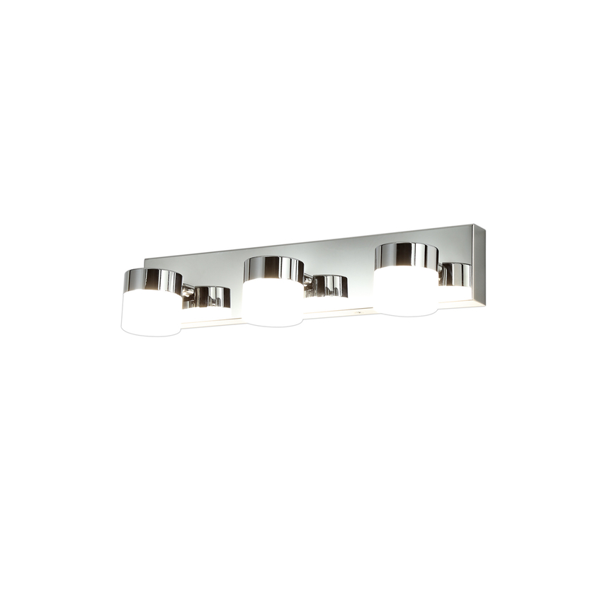 Photograph: Idolite Licancabur Polished Chrome 3 Light Wall Light - 4000K, IP44