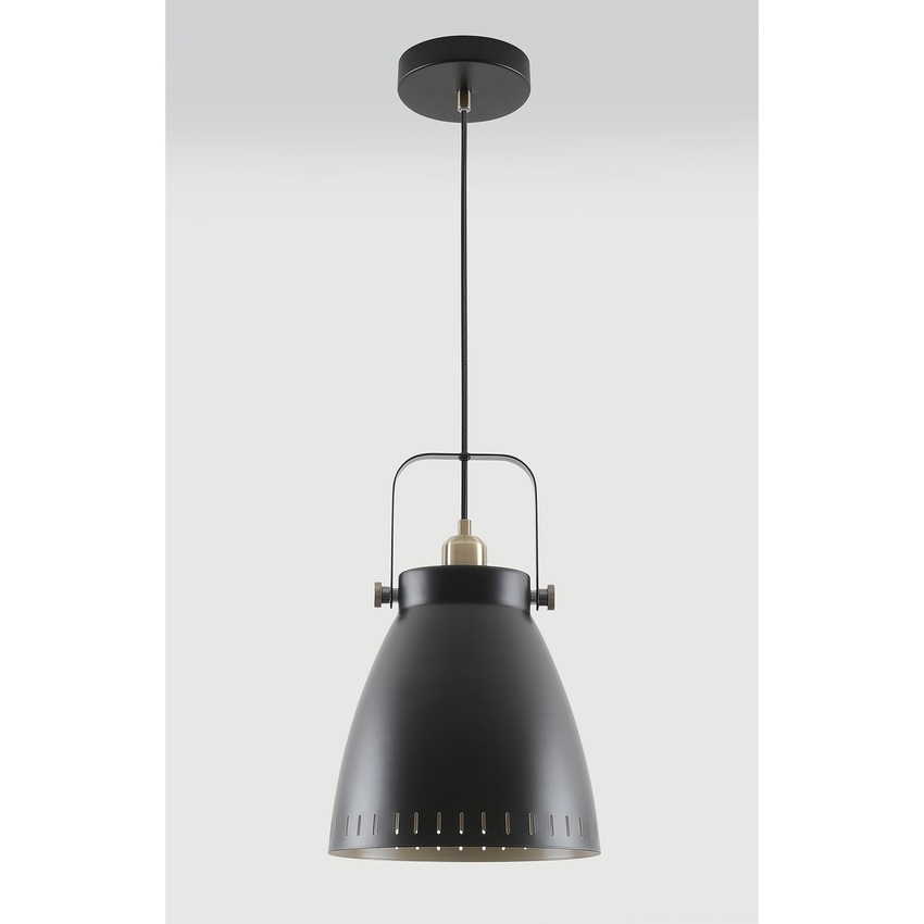 Photograph: Idolite Maglic Matt Black/Antique Brass/Khaki Large Pendant