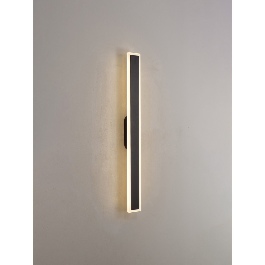 Photograph: Idolite Nordica 80CM Linear Stick Led Exterior Wall Light Black - 3000K, IP65