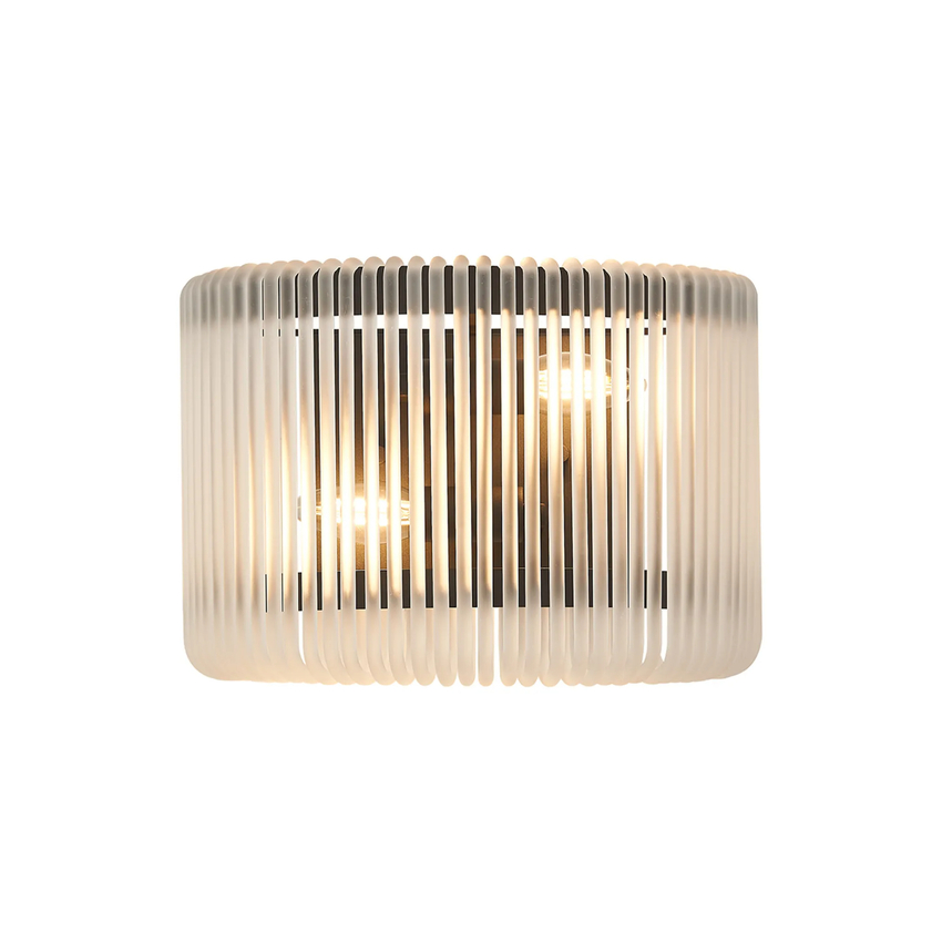 Photograph: Idolite Nuboda 32 x 18cm 2 Light Medium Wall Light Black With Frosted Glass Rods