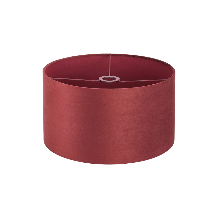 Photograph: Idolite Nuvola 40cm Round Oxblood Velvet Shade With Oxblood TC Lining And Oxblood Finish Carrier