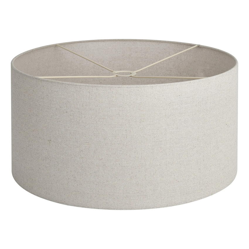 Photograph: Idolite Nuvola 60cm Round Sandstone Linen Shade With Translucent Inner