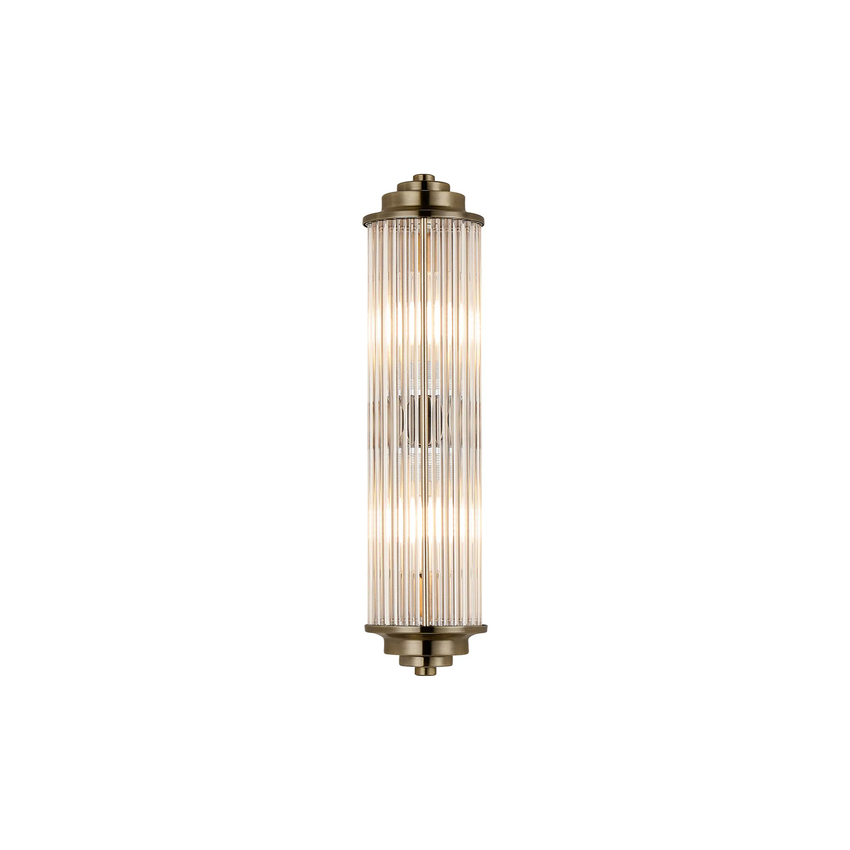 Photograph: Idolite Pearson 2 Light Antique Brass Bathroom Wall Light - IP44