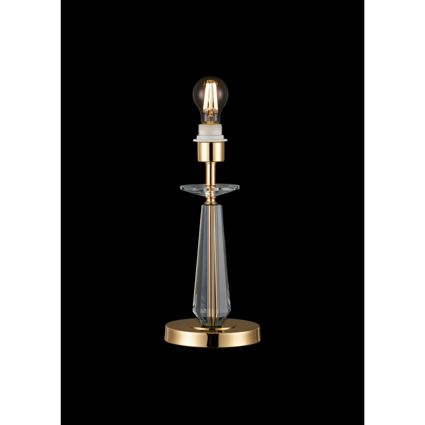 Photograph: Idolite Piti 34cm French Gold Finish Crystal Table Lamp - Switched