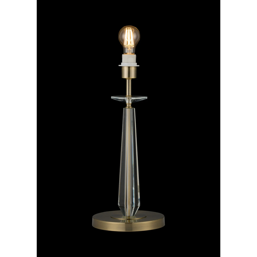 Photograph: Idolite Piti 45cm Antique Brass Crystal Table Lamp - Switched