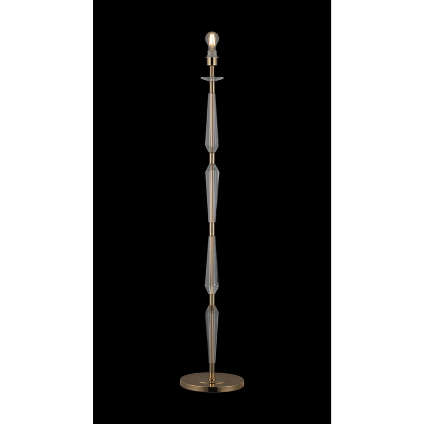 Photograph: Idolite Piti French Gold Crystal Floor Lamp - Switched
