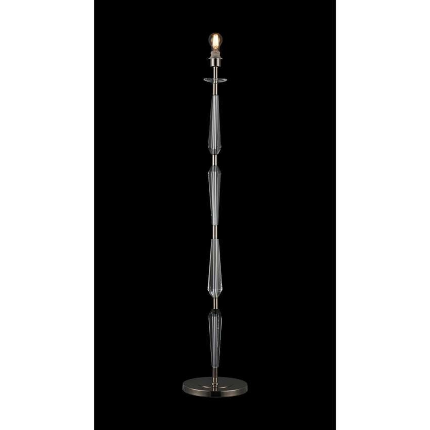Photograph: Idolite Piti Polished Nickel Crystal Floor Lamp - Switched