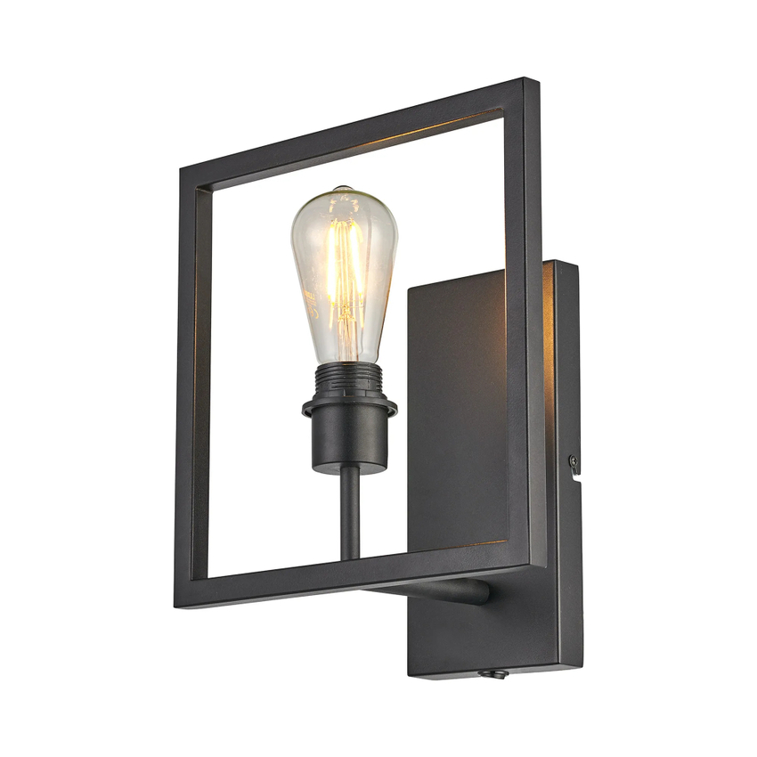 Photograph: Idolite Ruari Satin Black Switched Single Wall Light (Frame Only)