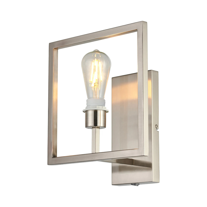 Photograph: Idolite Ruari Satin Nickel Switched Single Wall Light (Frame Only)