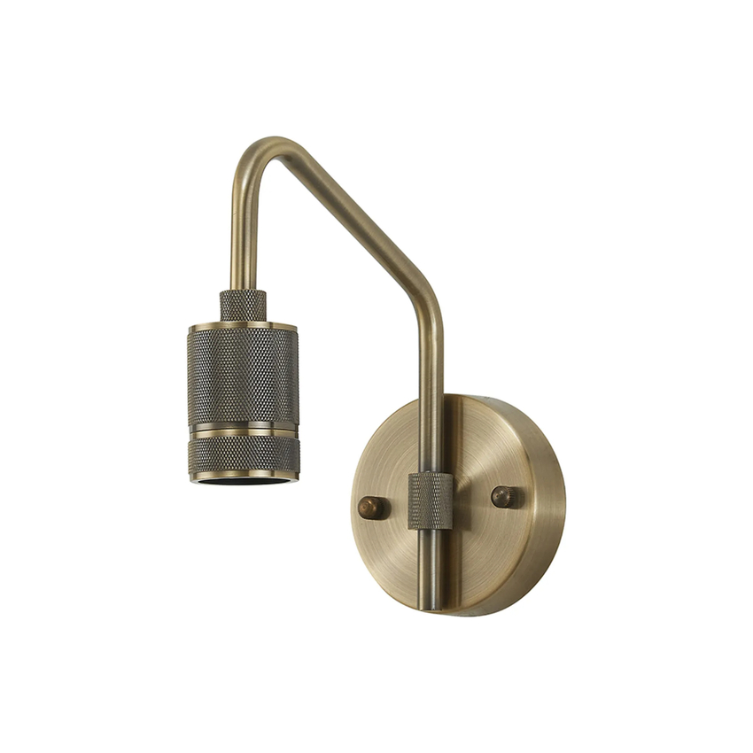 Photograph: Idolite Rumi Knurled Antique Brass Single Wall Light