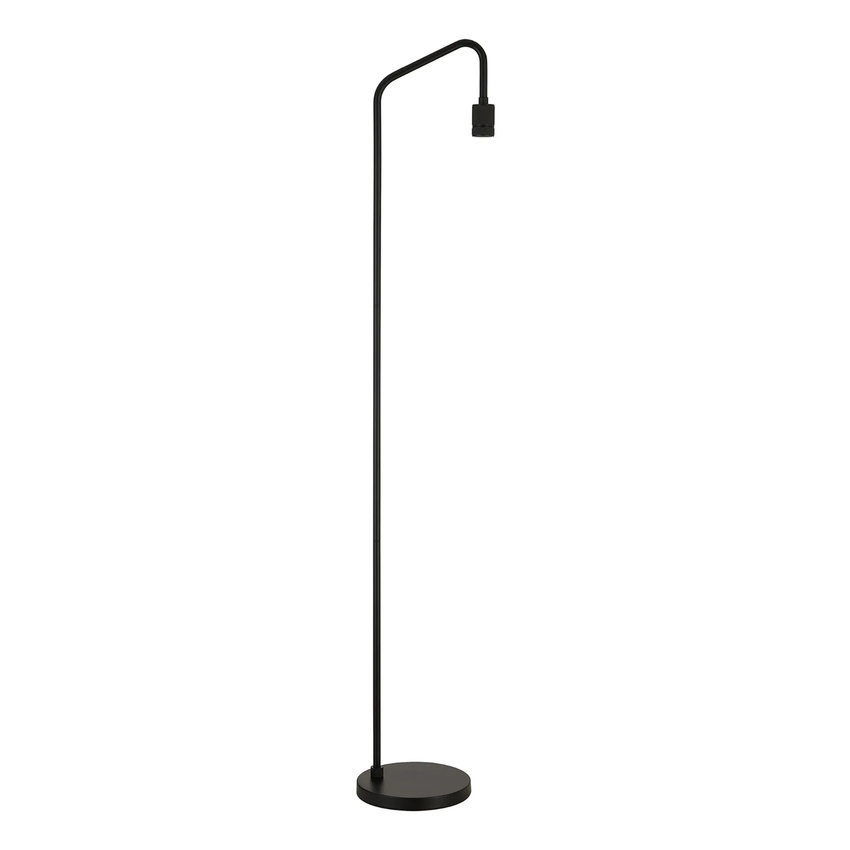 Photograph: Idolite Rumi Knurled Black Floor Lamp Complete With Foot Switch
