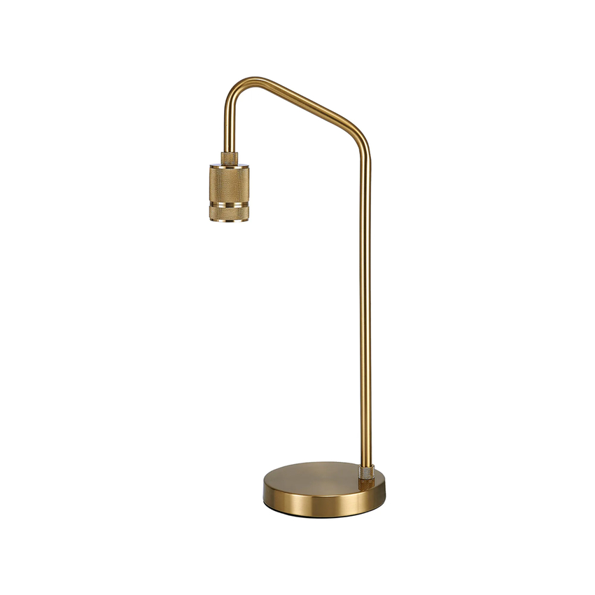 Photograph: Idolite Rumi Knurled Brass Table Lamp Complete With In-Line Switch