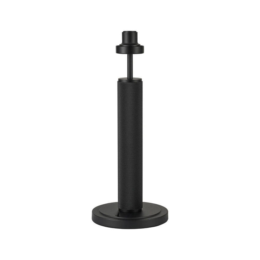 Photograph: Idolite Rumi Knurled Large Black Table Lamp 54cm - Switched